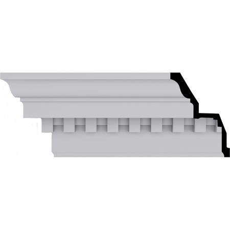 Ekena Millwork 6 3/4"H x 4 3/4"P x 8 3/8"F x 94 1/2"L Dentil Crown Moulding MLD06X04X08DE